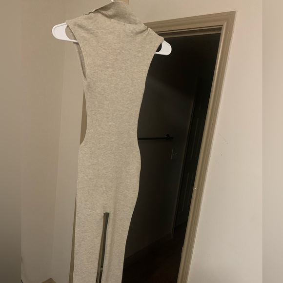 High Neck Cream Jumpsuit - Picture 4 of 4